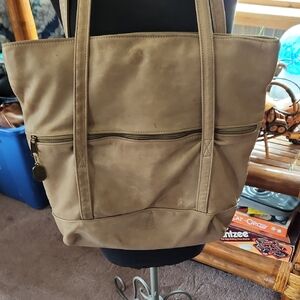 Vintage Stone Mountain Classic Tan Leather Tote Bag